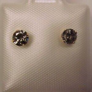 14Kt Yellow Gold Half-Carat Diamond Stud Earrings